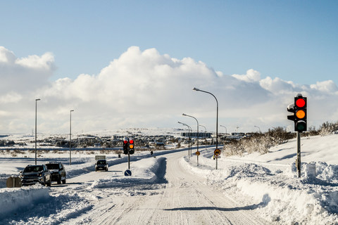 Straße in Reykjavik